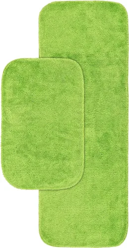 Miniatura 53 de Garland Rug 2 alfombras de baño tradicionales de nailon lavables color morado (17 x 24 pulgadas, 21 x 34 pulgadas), suaves, absorbentes y elegantes