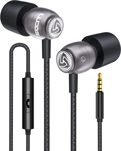 Miniatura 11 de Auriculares con cable Ludos Clamor, auriculares intraaurales, 5 años de garantía, auriculares con micrófono, auriculares con aislamiento de ruido