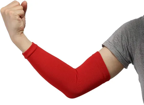 Miniatura 8 de uxcell Mangas de compresión transpirables para hombre, mangas de brazo con soporte para codo para deportes
