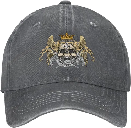 Miniatura 2 de Cowboy Hat Trendy Hats for Man and Women Djustable Four Season Outdoor Baseball Cap of Hell Skull with Angel Deep Heather