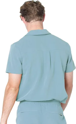 Miniatura 3 de Mediclo Camiseta médica médica para hombre - Fraser cuello bolsillos pecho camisa ecológica sostenible FYSEL tela ropa de trabajo