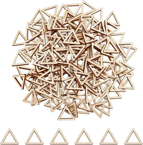Miniatura 25 de NBEADS 100 piezas de madera sin terminar de 1.96 pulgadas con forma de anillos, adornos circulares, rebanadas de madera en blanco para pintura