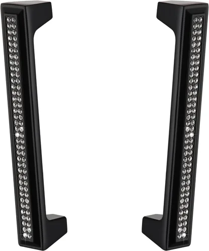 Miniatura 23 de LANC Tiradores de gabinete de cristal negro para cocina y baño, manijas de gabinete para dormitorio, pomo de gabinete negro mate brillante