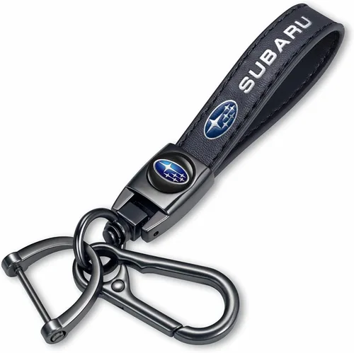 Miniatura 10 de Llavero de cuero genuino para llavero llavero para hombres y accesorios Woean negro, Negro 01