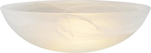 Miniatura 2 de Aspen Creative 23099-11 Pantalla de cristal de repuesto contemporánea de alabastro para lámpara torchiere de casquillo de base mediana, lámpara