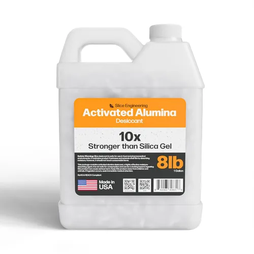 Miniatura 10 de Slice Engineering Desecante de alúmina activada (4 libras) 10 veces más potente que el gel de sílice Infinitamente recargable Previene