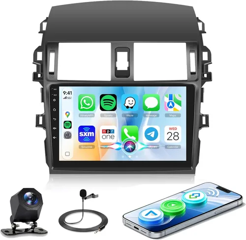 Miniatura 16 de Radio de coche 2G+64G para Toyota Corolla 2009-2013, estéreo de coche Android inalámbrico Carplay, Rimoody pantalla táctil de 9 pulgadas