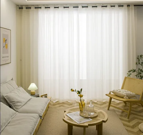 Miniatura 22 de PI - Cortinas traslúcidas con paneles pequeños, cortina transparente para ventana de cocina, mirador, 2 paneles