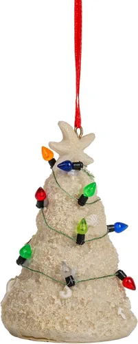 Miniatura 5 de White Sand Beach Árbol de Navidad con luces Tropical Nautical Ornmanets