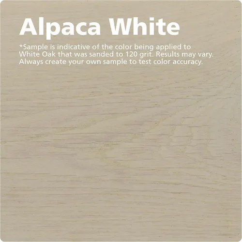 Miniatura 2 de Rubio Monocoat Precolor Easy, tinte y pre-tratamiento para madera a base de agua de secado rápido, 20 pies² - Blanco Alpaca Tinte de unión Alpaca