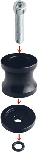 Miniatura 4 de JGR Negro M8X1.25 Bobinas de brazo basculante de 8 mm para motocicleta CNC, soporte para Ducati Triumph Kawasaki BMW Suzuki Honda