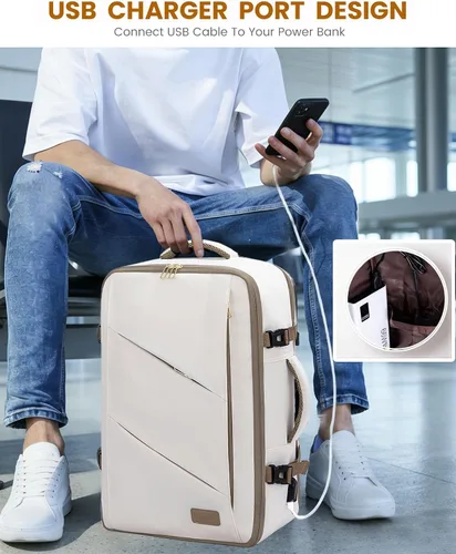 Miniatura 2 de Lovevook Mochila de viaje para mujer, con compartimento para laptop de 17 pulgadas, mochila para llevar en el avión aprobada con 3 cubos de empaque