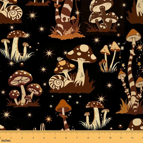 Miniatura 7 de Tela decorativa de setas lindas de Feelyou por el patio, tela de tapicería de setas de dibujos animados para sillas, tela decorativa impermeable al
