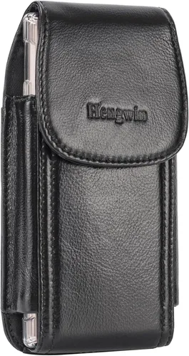 Miniatura 8 de Funda de cuero genuino para cinturón de hombre, funda para cinturón de teléfono celular con clip para cinturón para iPhone 17 Pro Max 16 Plus 15 Pro