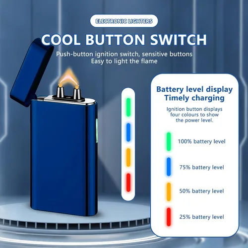 Miniatura 3 de SKRFIRE Encendedor de arco eléctrico – Linterna de plasma recargable USB a prueba de viento con linterna multimodo, indicador de batería digital