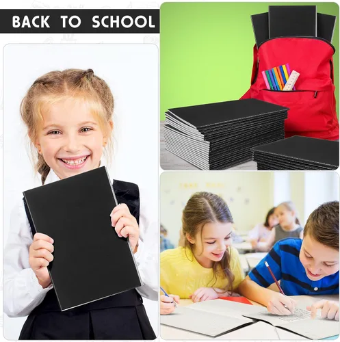 Miniatura 6 de Handepo 100 paquete de cuadernos de composición A5/A6 con líneas rayadas, cuadernos de composición de cartón Kraft a granel con cubierta suave
