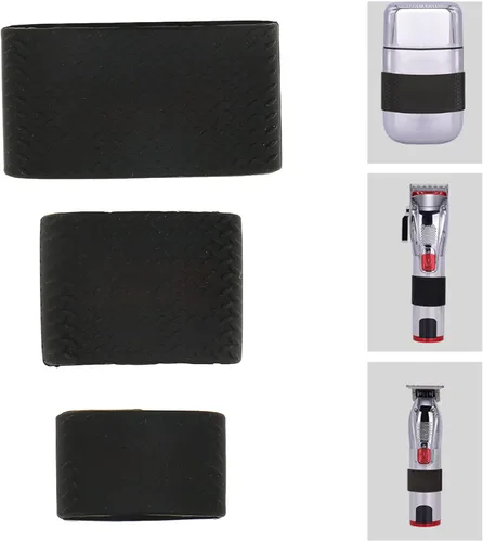 Miniatura 7 de Bandas de corte de peluquero, 3 unidades, bandas de silicona antideslizantes para herramienta de peluquero, funda protectora para peluquero, manga