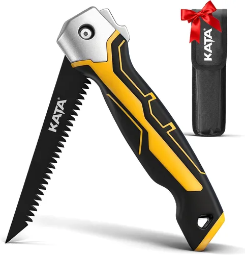 Miniatura 11 de KATA Sierra de mano plegable para manualidades – Cortador de paneles de yeso compacto 2 en 1, herramienta práctica con hoja de corte múltiple