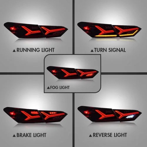 Miniatura 3 de Nuevas luces traseras para Toyota Camry Luz trasera 2018-2023 SE LE XSE XLE TRD Ensamblaje de luces traseras 8ª generación Accesorios Estilo Lambor