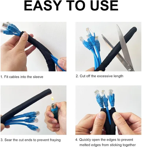 Miniatura 6 de Secbolt Protectores de cable contra mascotas que no mastican, 10 pies - 1/2 pulgada ultra duraderos para mascotas, protector de cable y alambre