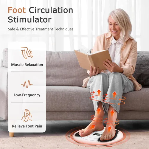 Miniatura 5 de KNQZE Masajeador de pies para aliviar el dolor de neuropatía - TENS + EMS, tecnología de doble pulso, 10 modos, 20 intensidades, control remoto