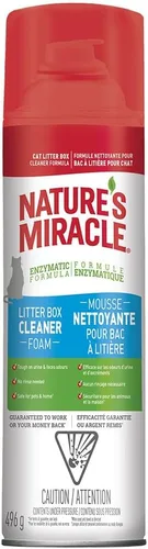 Miniatura 2 de Nature's Miracle Espuma limpiadora de cajas de arena, fórmula enzimática, 17.5 onzas, paquete de 4