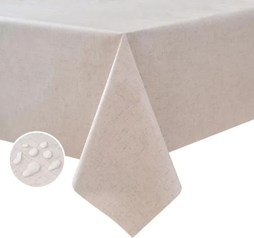 Miniatura 15 de NLMUVW - Mantel de plástico transparente 100% resistente al agua, a prueba de aceite y derrames, mantel de PVC, fácil de limpiar, para cocina