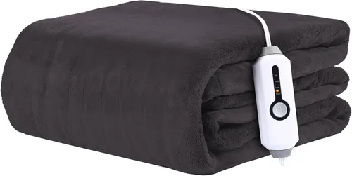 Miniatura 27 de Manta Eléctrica Térmica de Franela y Sherpa 50"x60" Tamaño Throw - 4 Niveles de Calor, Apagado Automático 10H, Calentamiento Rápido, Acogedora