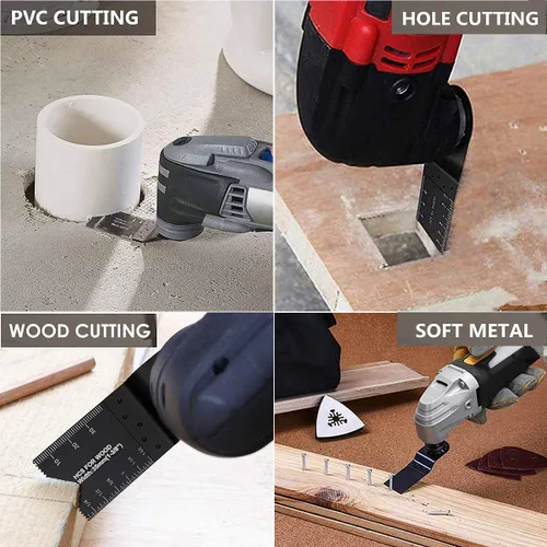 Miniatura 6 de Ettonsun 20 hojas de sierra oscilantes japonesas de madera multiherramienta, cuchillas universales multiusos para corte rápido, compatibles con Fein
