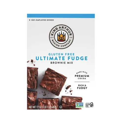 King Arthur - Mezcla de brownie de chocolate con gluten libre: postre rico y chocolatoso para dietas celíacas y sin modificación genética - Mezcla
