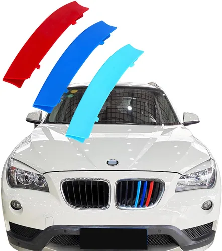 Miniatura 11 de Insertos de parrilla automotriz para BMW X1 F48 2016-2019 7 vigas, accesorios de parrilla delantera
