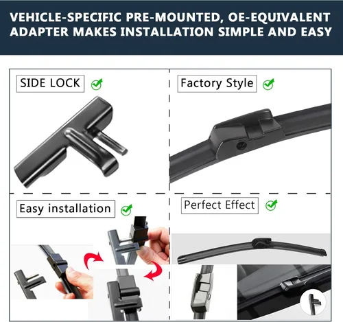 Miniatura 2 de Juego de escobillas para parabrisas OEM de repuesto para BMW 5 7 Series F01 F02 F04 F07 F10 M5 2010-2016 Escobillas de alto rendimiento