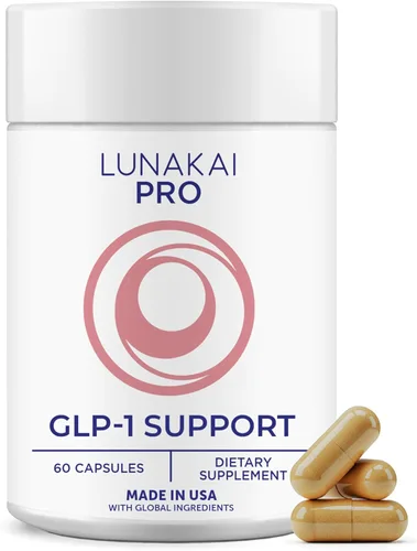 Lunakai PRO Fabricado en EE. UU. Suplemento GLP-1 - Potenciador natural de GLP 1 con probióticos y resveratrol – Apoya el manejo del peso, los