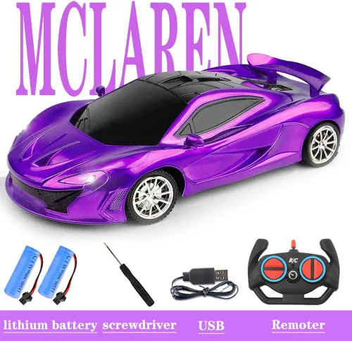 Miniatura 5 de Auto a control remoto para niñas, carreras deportivas RC para niños, juguete de pasatiempos, 2.4 GHz, energía eléctrica en carretera