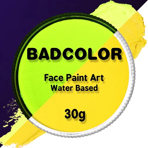 Miniatura 13 de Pintura corporal y facial UV neón naranja (30g/1oz), kit de pintura corporal completa a base de agua, reactiva a la luz negra, fluorescente