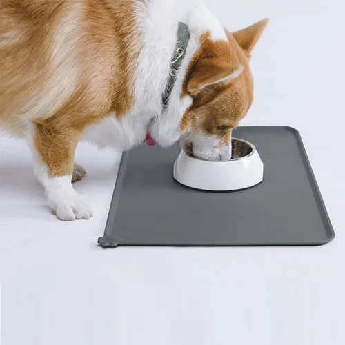Miniatura 7 de AUDWUD - Tapete de silicona impermeable para alimentación de mascotas, almohadilla antideslizante para tazón, tapete para perros para comida y agua