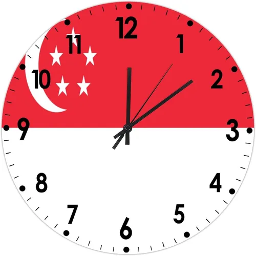 Miniatura 140 de Cheyan Reloj de pared con bandera de Canadá de 12 pulgadas, silencioso, sin tictac, de PVC, funciona con pilas, reloj redondo decorativo, regalo
