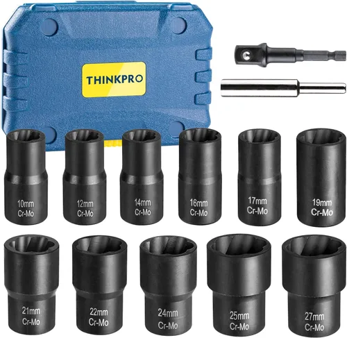 Herramienta de extracción de tuercas de rueda, juego de extractor de pernos de 13 piezas, juego de extractor de tuercas de rueda de 1/2 pulgada,