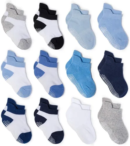 Miniatura 10 de Calcetines tobilleros antideslizantes Zaples para bebés con suelas antideslizantes para bebés, niños pequeños, niños y niñas