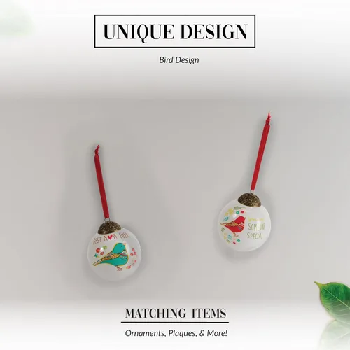 Miniatura 4 de Pavilion Gift Company 54026 - Adorno floral de cristal con texto en inglés "A Mother's Love Best Mom Ever", diseño de pájaro verde azulado