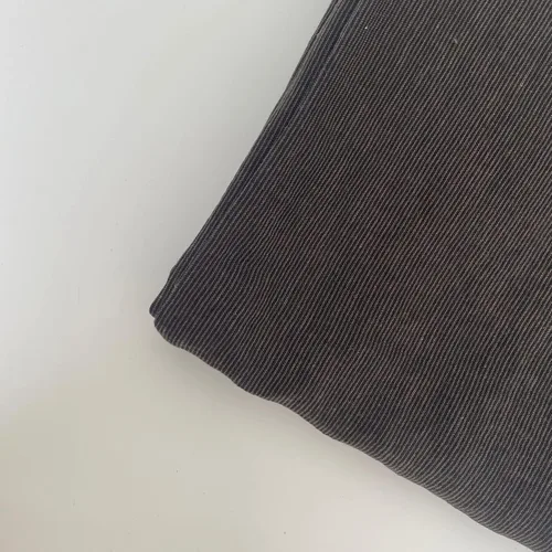 Miniatura 4 de Tela de lino a rayas finas naranjas, calidad premium y ligera, material transpirable para decoración del hogar y moda