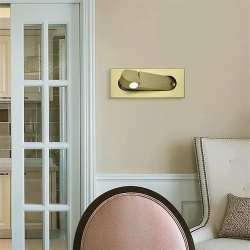 Miniatura 2 de Lámpara de pared LED empotrable, moderno aplique de pared ajustable con interruptor independiente, luz de lectura de cabecera de 3 W, luces