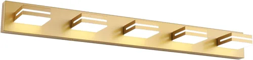 Miniatura 90 de SineRise - Lámpara LED para tocador de baño - Moderna lámpara de acrílico con acabado cromado para iluminación de pared sobre el espejo - 2 luces