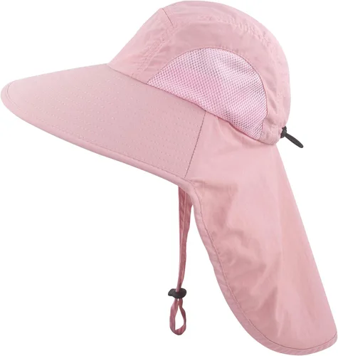 Miniatura 10 de Muryobao Kids Girls Boys Summer Sun Hat UV Protection UPF50+ Hats Mesh Bucket Cap for Beach Fishing with Neck Flap