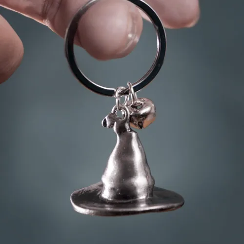 Miniatura 7 de Ebros Gift Juego de 2 adornos novedosos Wicca Ocultista Negro Magia Hechicero Sombrero Decorativo Mini Aleación Metal Llavero Llavero Llavero Con