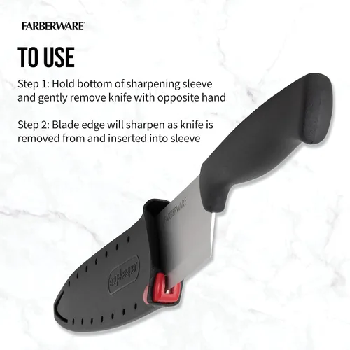 Miniatura 3 de Farberware 5158146 EdgeKeeper - Cuchillo utilitario, 4.5 pulgadas, color negro