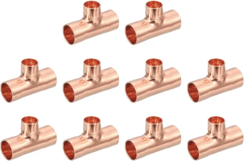 Miniatura 13 de uxcell Conector de montaje de tubería de presión de cobre de 5/8 pulgadas x 1/4 pulgadas X 5/8 pulgadas x 5/8 pulgadas para suministro de plomería