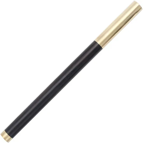 Miniatura 2 de Gullor Ingenuity - Bolígrafo de madera hecho a mano, tapa de latón, bolígrafo de tinta negra para oficina y negocios, color negro