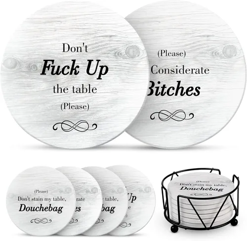 Posavasos divertidos, regalos perfectos de elefante blanco, regalos únicos para mujeres y hombres, regalos geniales para amigos, regalos secretos de