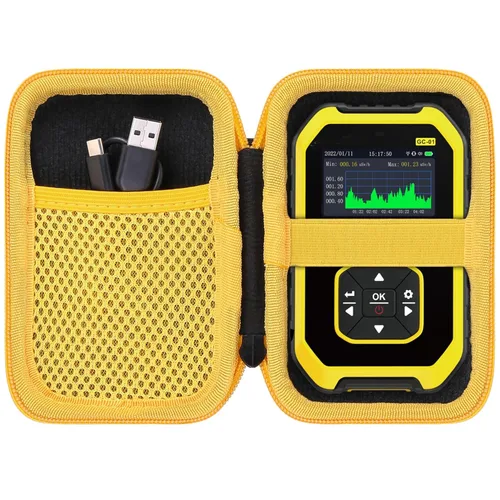 Khanka Estuche de transporte para detector de radiación nuclear de contador Geiger, dosímetro de radiación FNIRSI con pantalla LCD, medidor de